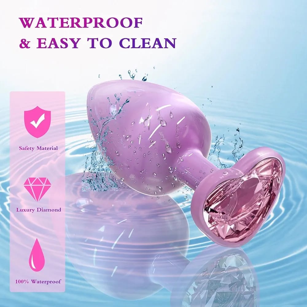 Blush Crystal Silicone Plug